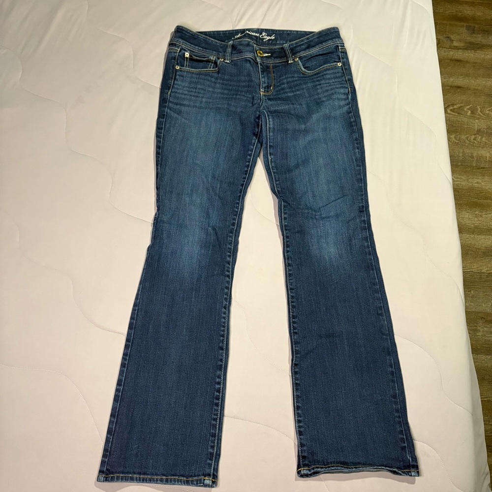 American Eagle Outfitters Dark Blue Slim Boot Jeans